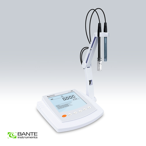 Bante901-1 Bante901 Benchtop pH Conductivity Meter lengkap di meja lab