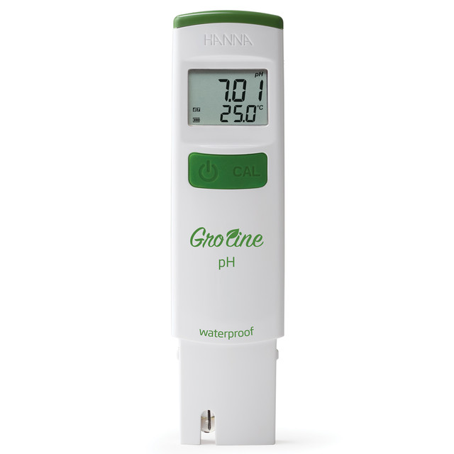 HI98118U-1 Hanna HI98118 GroLine pH Tester tampilan depan dengan layar menyala