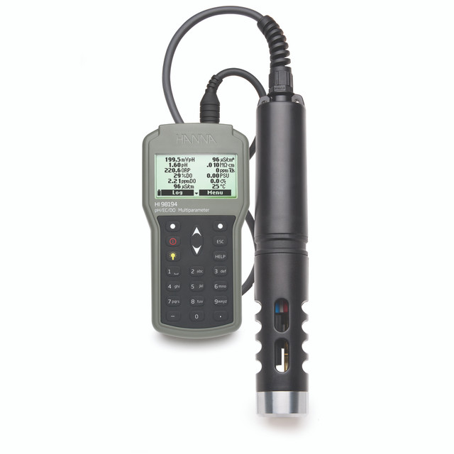HI98194-1 Alat Ukur Kualitas Air Multiparameter Portable Hanna HI98194 (pH/ORP/EC/TDS/Salinity/DO/Pressure) - Image 1
